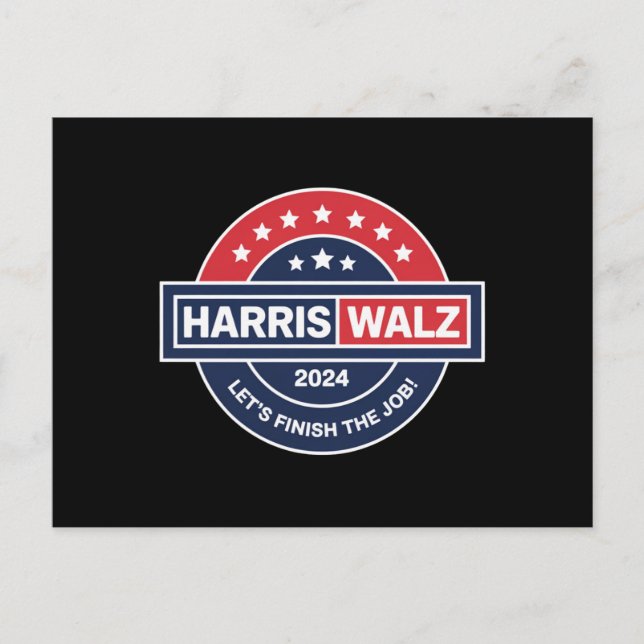 Harris Walz 24 Kamala Harris Frau Präsidentin 2024 Postkarte (Vorderseite)