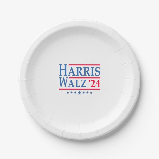 Harris Walz 24 Pappteller (Vorderseite)