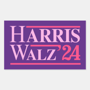 Harris Walz '24 Pink Rechteckiger Aufkleber