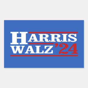 Harris Walz '24 Rechteckiger Aufkleber