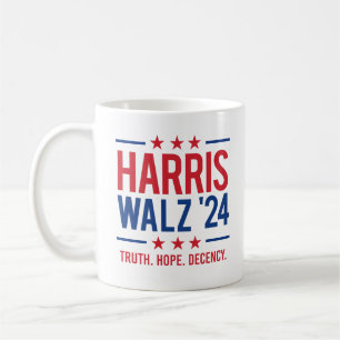 Harris Walz '24 - Truth Hope Decency Kaffeetasse