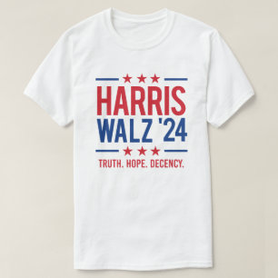Harris Walz '24 - Truth Hope Decency T-Shirt