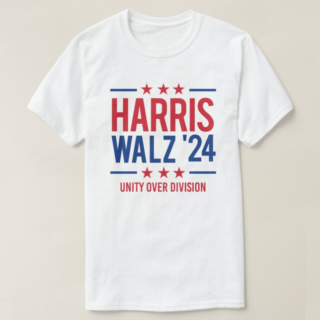 Harris Walz '24 - Unity over Division T-Shirt (Design vorne)