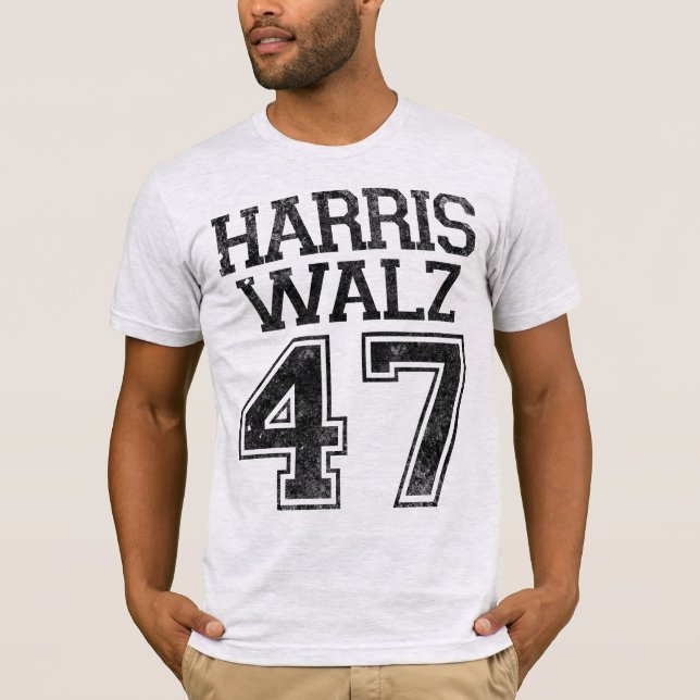 Harris Walz 47. Präsident Vintag T-Shirt (Vorderseite)