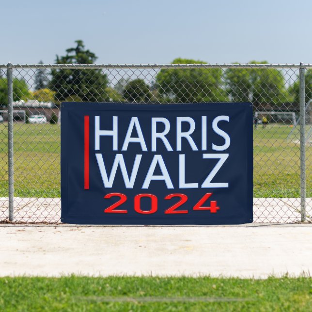 Harris Walz Banner zur Präsidentschaftswahl 2024 (InSitu)