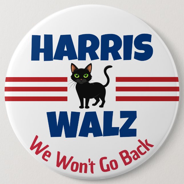 Harris Walz Campaign Magnet Button (Vorderseite)