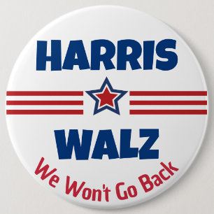 Harris Walz Campaign Magnet Button