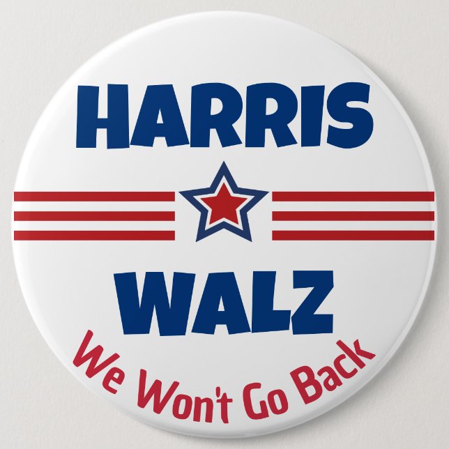 Harris Walz Campaign Magnet Button (Vorderseite)