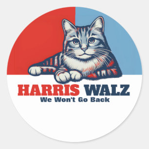 Harris Walz Campaign Runder Aufkleber