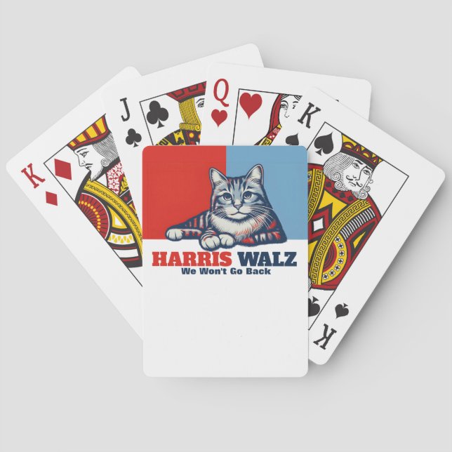 Harris Walz Campaign Spielkarten (Rückseite)