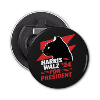 Harris Walz Childless Cat Ladys T - Shirt Flaschenöffner