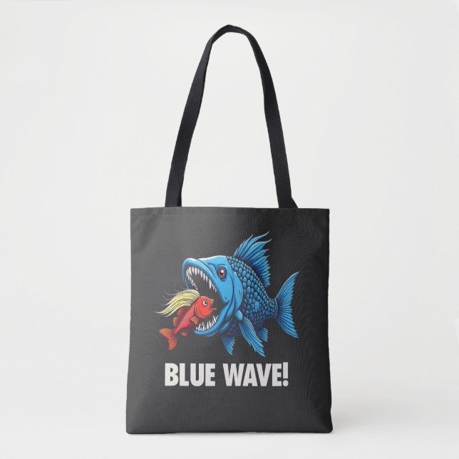 Harris Walz Election Blue Waves Democratic Fish (Vorderseite)