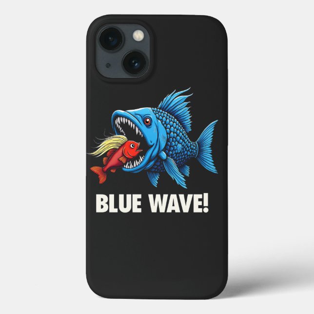 Harris Walz Election Blue Waves Democratic Fish Case-Mate iPhone Hülle (Rückseite)