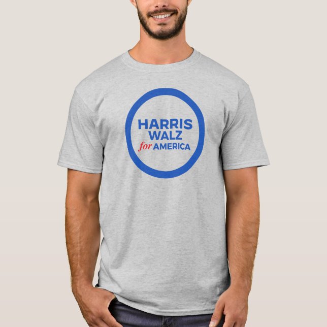 Harris Walz für Amerika 2024 T-Shirt (Vorderseite)
