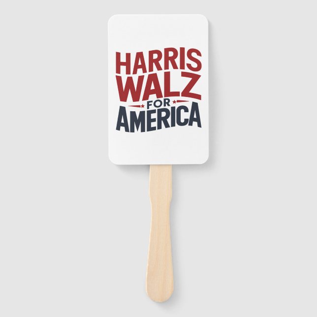 Harris walz für Amerika Fächer (Vorderseite)