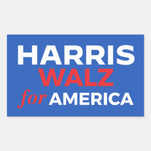 Harris Walz für Amerika Rechteckiger Aufkleber