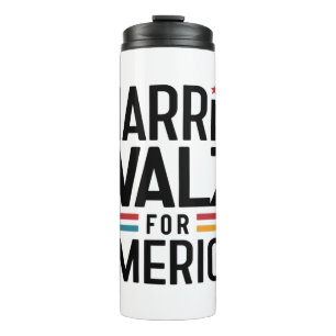Harris walz für Amerika Thermosbecher