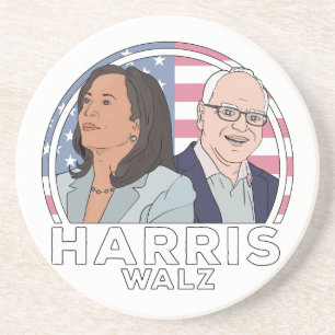 Harris Walz Getränkeuntersetzer