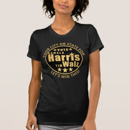 Harris Walz Gold Coole Wahlen nach Maß T-Shirt