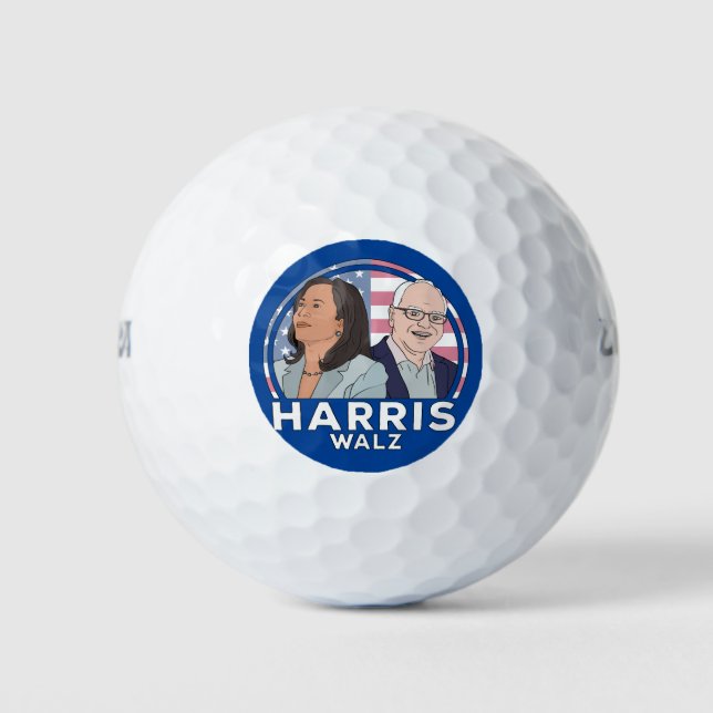 Harris Walz Golfball (Vorderseite)