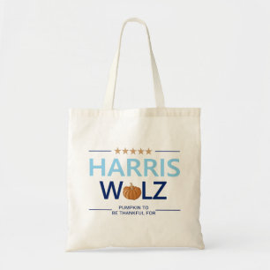 Harris Walz Halloween Pumpkin ist dankbar für Tragetasche