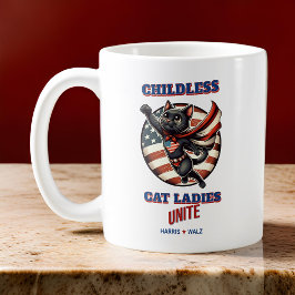Harris Walz Hero Cat Childless Cat Ladys Unite Kaffeetasse