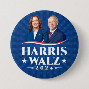 Harris Walz im Foto 2024 Button