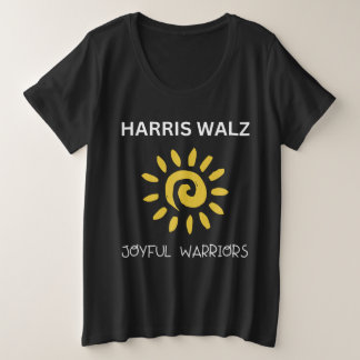 Harris Walz Joyful Warrior Große Größe T-Shirt