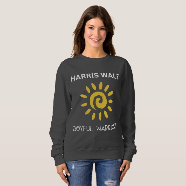 Harris Walz Joyful Warrior Sweatshirt (Vorne ganz)