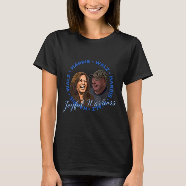 Harris Walz Joyful Warriors Walz Kamala Harris 202 T-Shirt (Vorderseite)