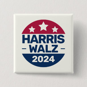 Harris Walz Kampagne 2024 für Präsident Patriotic Button