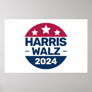 Harris Walz Kampagne 2024 für Präsident Patriotic Poster
