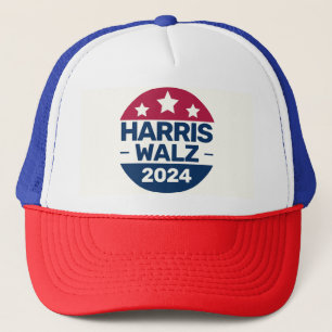 Harris Walz Kampagne 2024 für Präsident Patriotic Truckerkappe