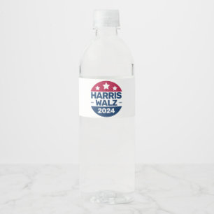Harris Walz Kampagne 2024 für Präsident Patriotic Wasserflaschenetikett