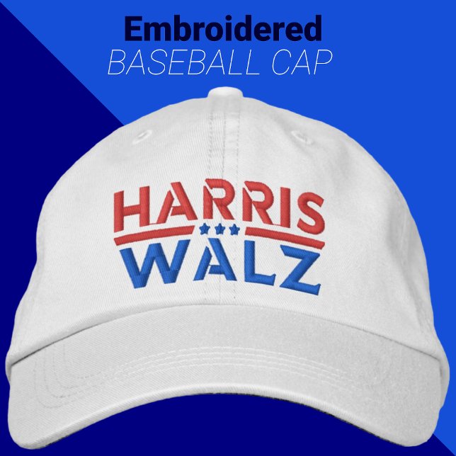 Harris Walz Kampagne 2024 Kamala Harris & Tim Walz Bestickte Baseballkappe (Von Creator hochgeladen)