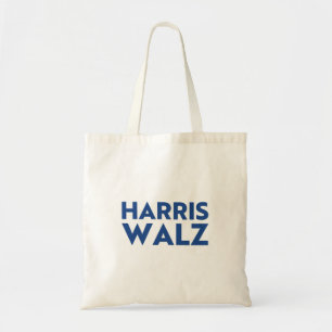 Harris Walz moderne, kühn blaue Typografie Tragetasche
