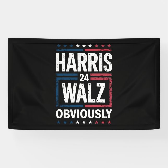 Harris Walz, offensichtlich Harris Waltz 2024 Wahl Banner (Horizontal)