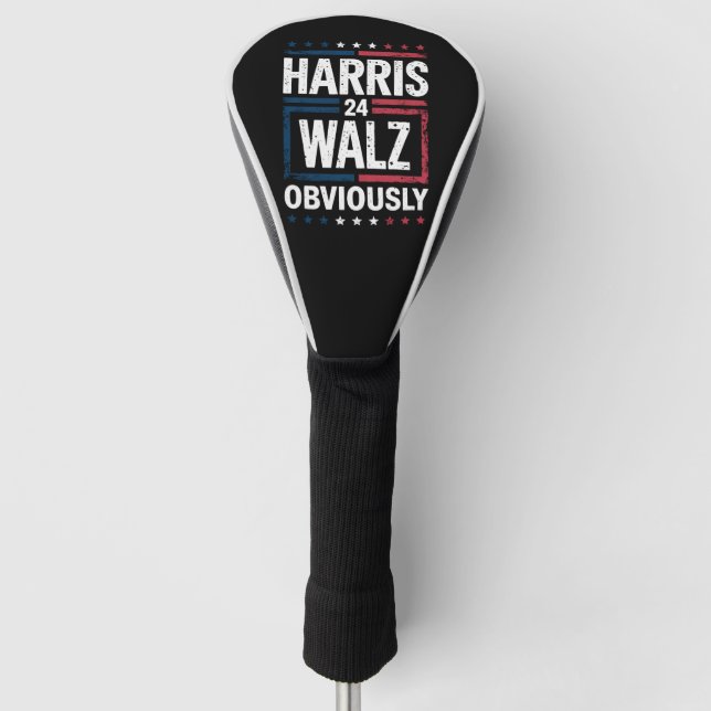 Harris Walz, offensichtlich Harris Waltz 2024 Wahl Golf Headcover (Vorderseite)