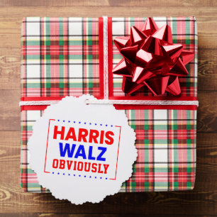 Harris Walz Offensichtlich Kamala Harris für Präsi Ornament Karte