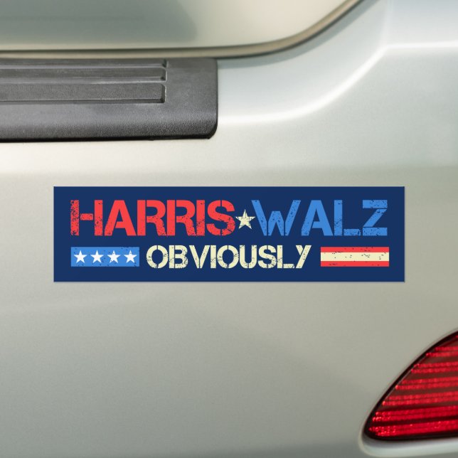 Harris Walz Offensichtlich Kamala Harris Waltz 202 Autoaufkleber (Auf Auto)