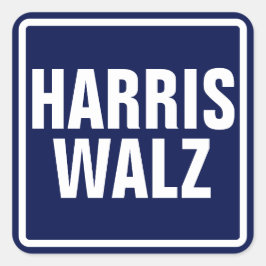 Harris-Walz Quadratischer Aufkleber