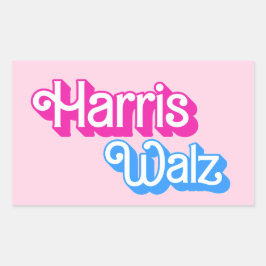 Harris Walz Rechteckiger Aufkleber