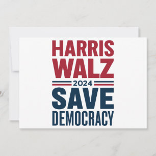 Harris Walz Rette Demokratie Einladung