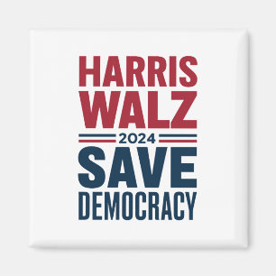 Harris Walz Rette Demokratie Magnet