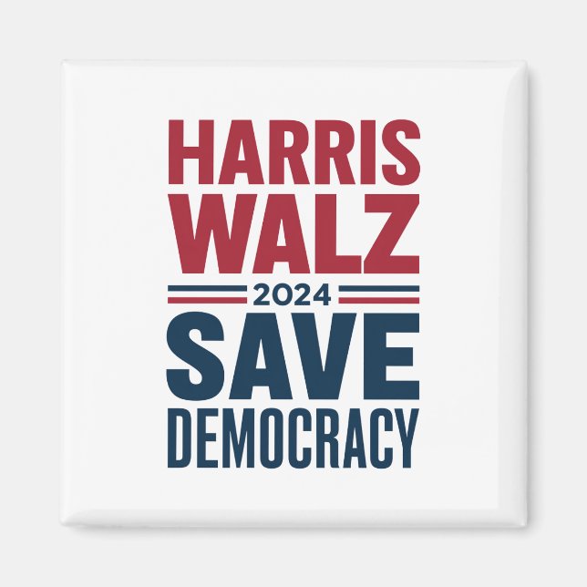 Harris Walz Rette Demokratie Magnet (Vorne)