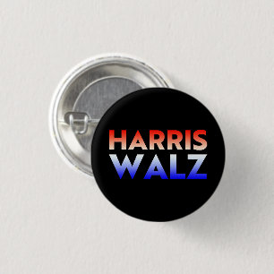 Harris Walz Rot-Blau-Gradiententypografie Button