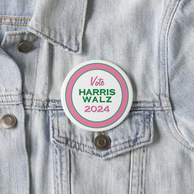 HARRIS WALZ Runde Kampagne 2024 Button (Beispiel)