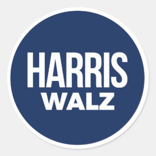Harris Walz Runder Aufkleber