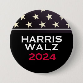 HARRIS WALZ US Flagge 2024 KAMPAGNE Button