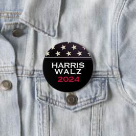 HARRIS WALZ US Flagge 2024 KAMPAGNE Button
